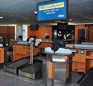 Bag check area at LAX's Terminal 6