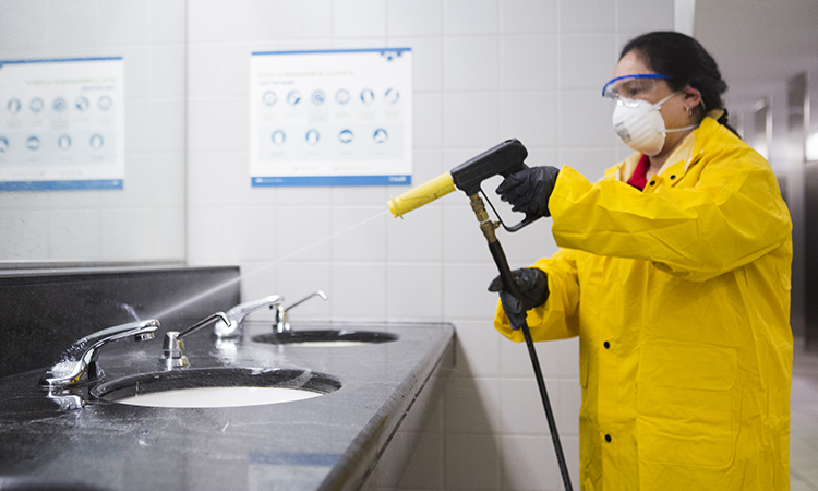 Toronto Pearson Airport sanitisation