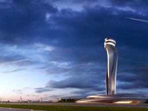 Tulip shaped air traffic control tower to become landmark of Istanbul New Airport