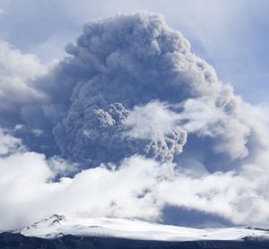 Volcano erupting in Iceland