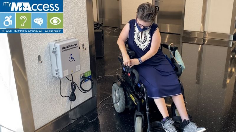 Wheelchair charging station MIA