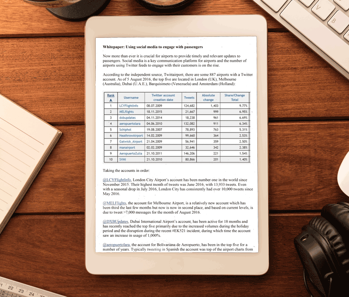 Whitepaper: Using social media to engage with passengers