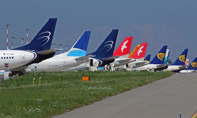 Some of the airlines present at Milan Bergamo