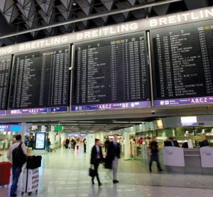 Flight Departure Board at Frankfurt Airport