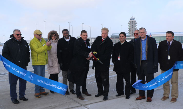 Apron reconstruction project completed at Gerald R. Ford Airport