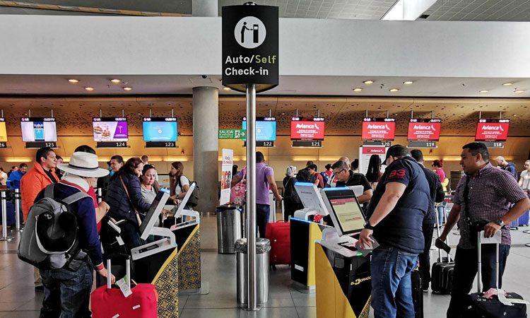 Automated check in at El Dorado airport