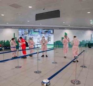 Temperature screening at Bologna Airport