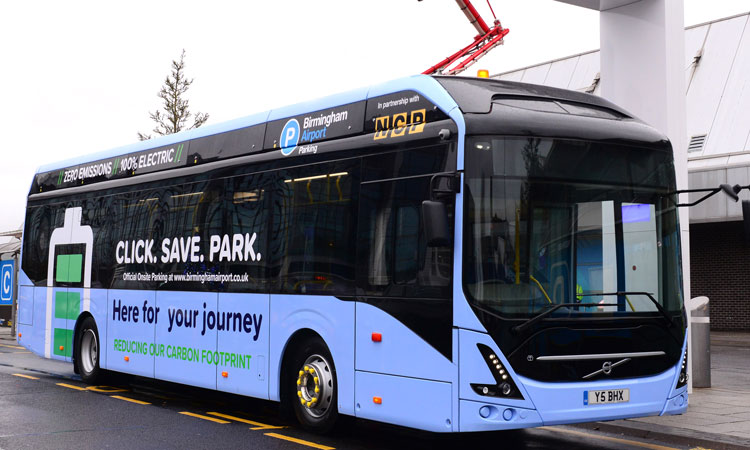 Birmingham Airport launches fully electric bus fleet