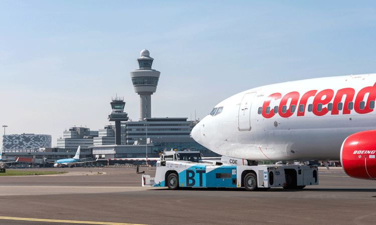 Amsterdam Airport Schiphol invests in vehicles to taxi aircraft sustainably