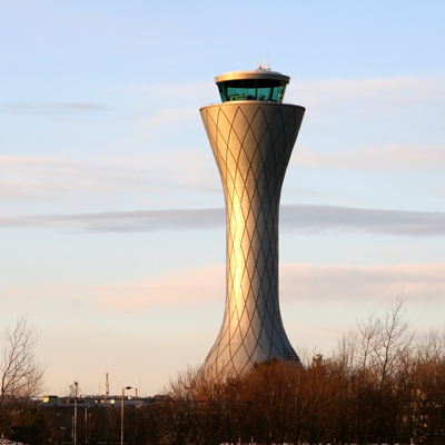 Edinburgh Airport air traffic control tower