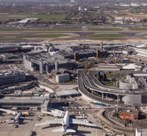 Aerial view of London Heathrow Airport