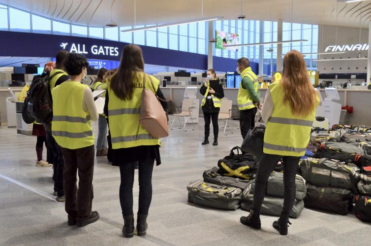 Students were given new identities, travel destinations and luggage for testing.