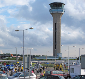 London Luton Airport air traffic control tower