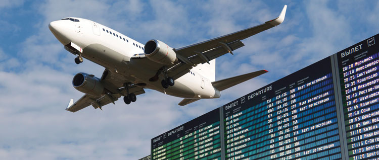 Low flying plane above Billund airport