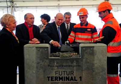 Lyon–Saint Exupéry : Future Terminal 1 first stone