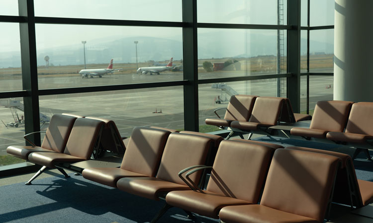Low passenger demand resulting in empty airports