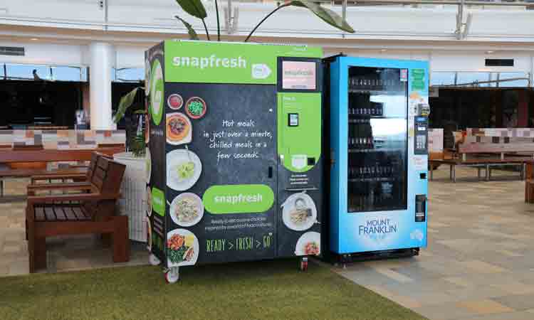 Ready-made meal vending machine at Brisbane Airport
