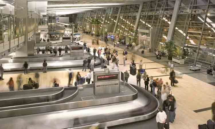 Spacious baggage claim area in SAN’s Terminal 2