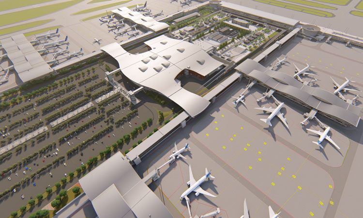 Rendering of Santiago's new international terminal