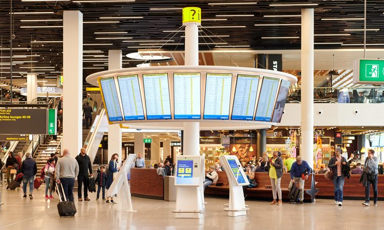 Schiphol revises traditional methods of passenger information delivery