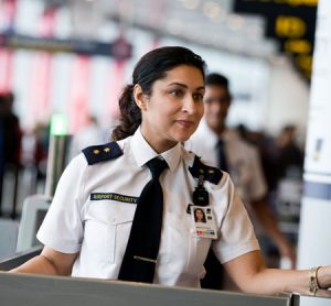 Airport security personnel