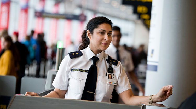 Airport security personnel