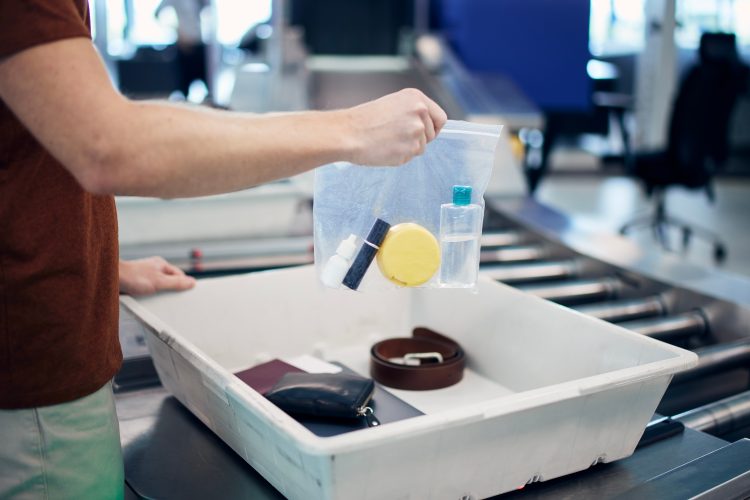 Airport security liquids electronics