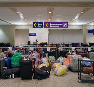 baggage pile up Montreal