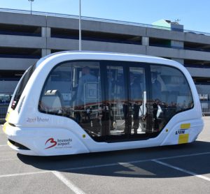 Self-driving shuttle embarks on maiden trip at Brussels Airport