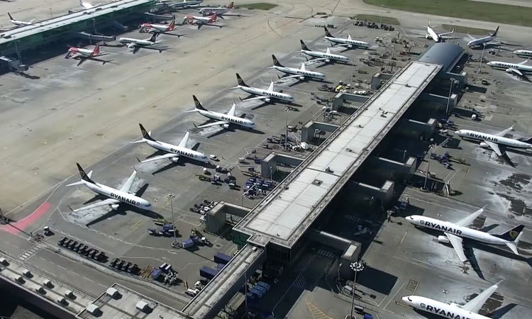 Drone images of Stansted Airport