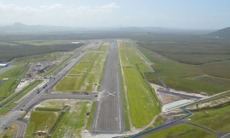 The new runway at Sunshine Coast