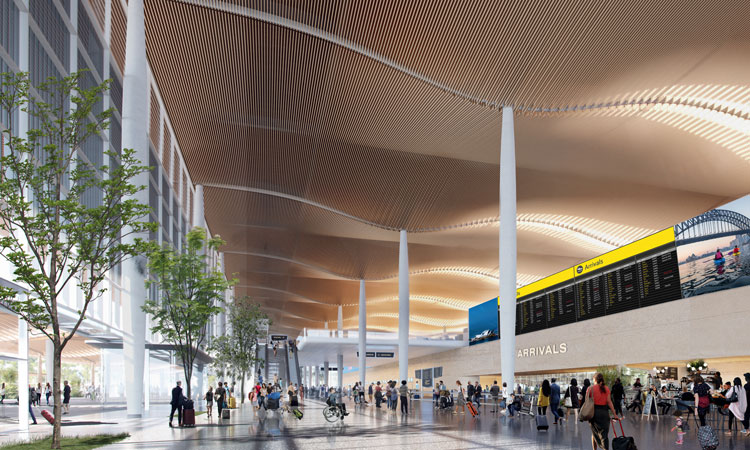 New terminal interior at Sydney