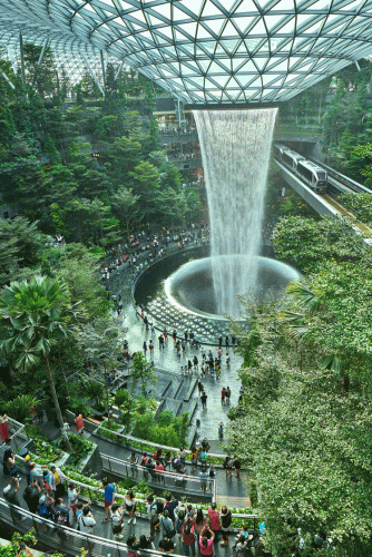 The design behind Jewel Changi waterfall
